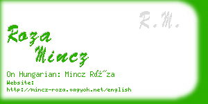 roza mincz business card